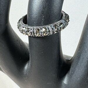 Vintage Suspicion QVC Sterling Silver Marcasite Ring